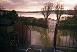 View from the patio, across the flooded lawn and lane, to the river, three or four times its normal width as it floods across the meadow on the far bank